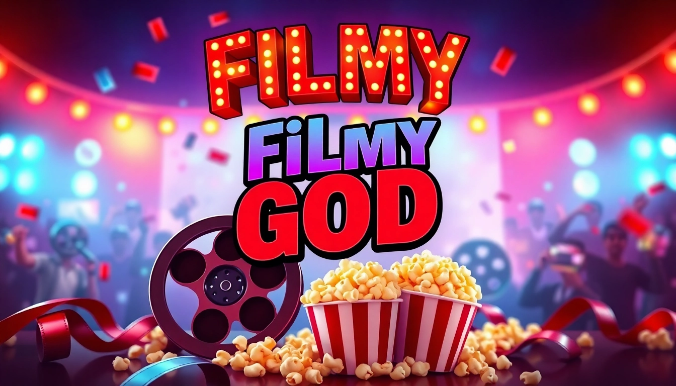 Engage with the vibrant world of flimy god through a dynamic film poster showcasing Bollywood themes.