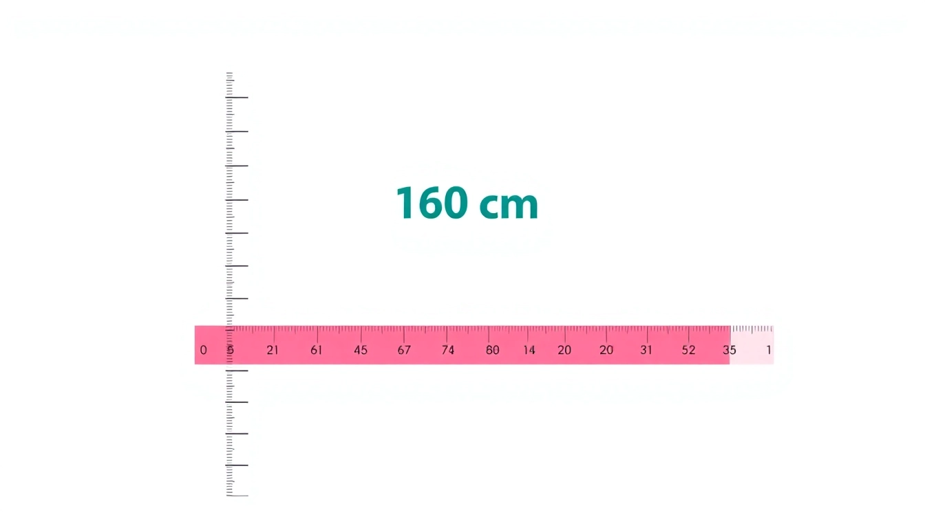 Show how big is 160 cm in feet, displaying a height conversion of 160 cm to feet and inches in an educational chart.