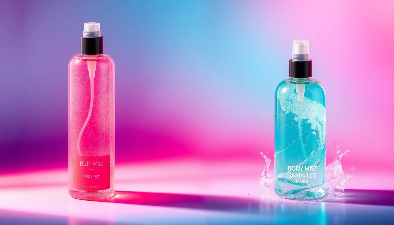 Understand the difference between body mist and body splash with these distinct fragrance products displayed attractively.