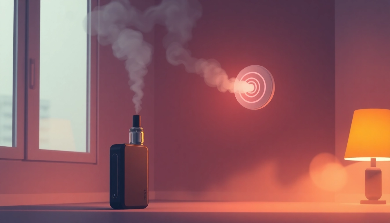 Vape device emitting vapor near a smoke alarm, questioning can vaping set off a fire alarm.