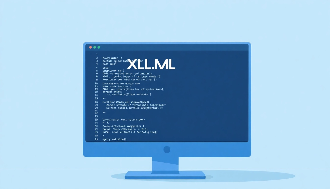 Validate XML file with a validating tool on a computer screen showcasing clean code and checkmarks for accuracy.