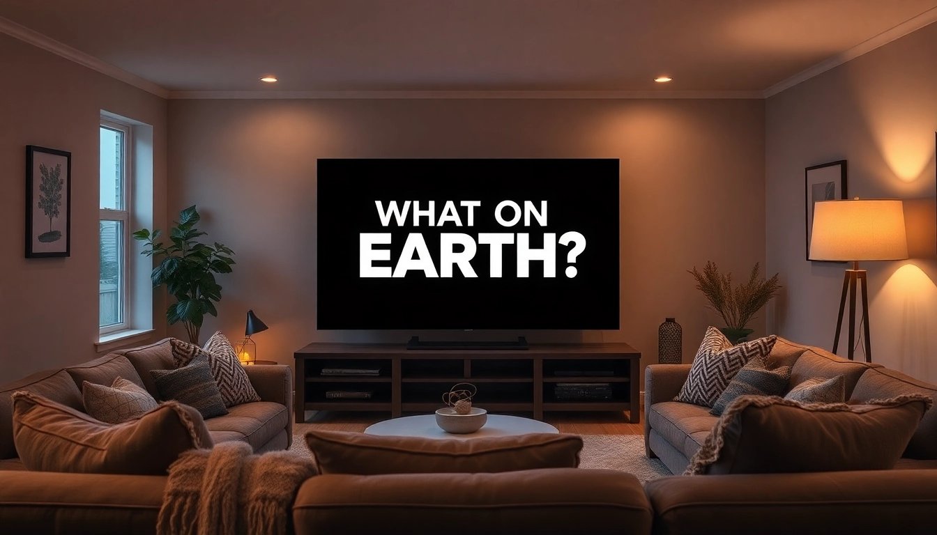 Engage with Couchtuner what on earth? on a cozy couch in a welcoming living room featuring a large screen TV.