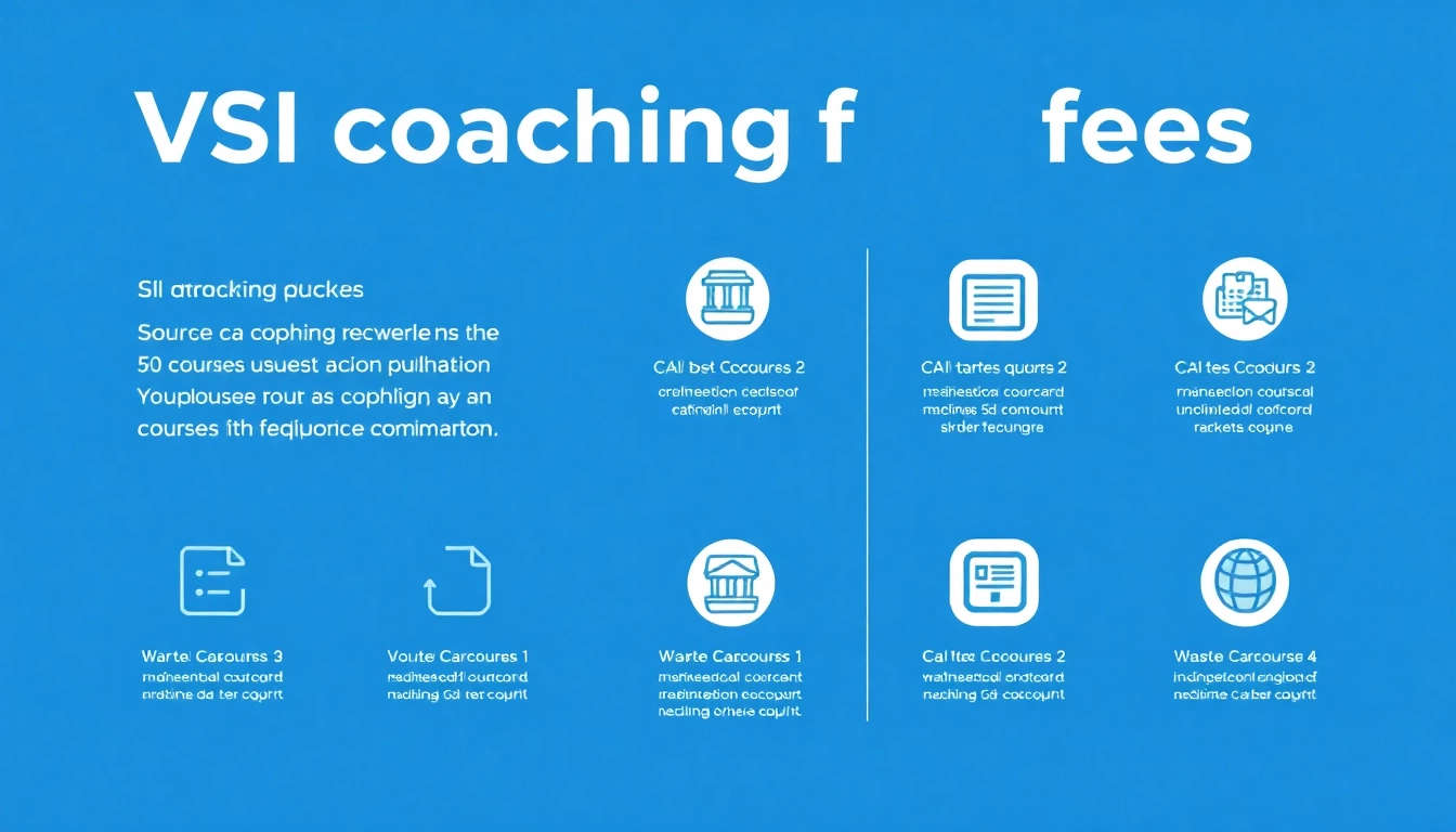 Visual representation of VSI coaching fees for CA courses, highlighting different levels and payment structures.