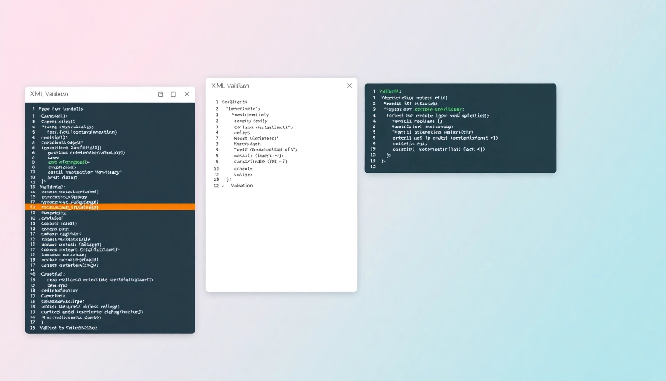 Check XML validation tool displaying well-formed XML code and syntax error alerts for user clarity.