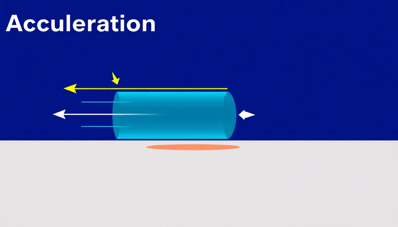 Illustration showing how acceleration is a vector quantity with clear directional arrows representing magnitude and direction.