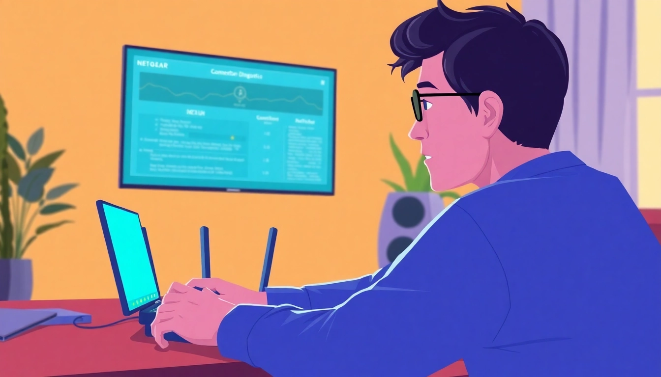 Solving netgear router trouble using diagnostic tools for effective troubleshooting.