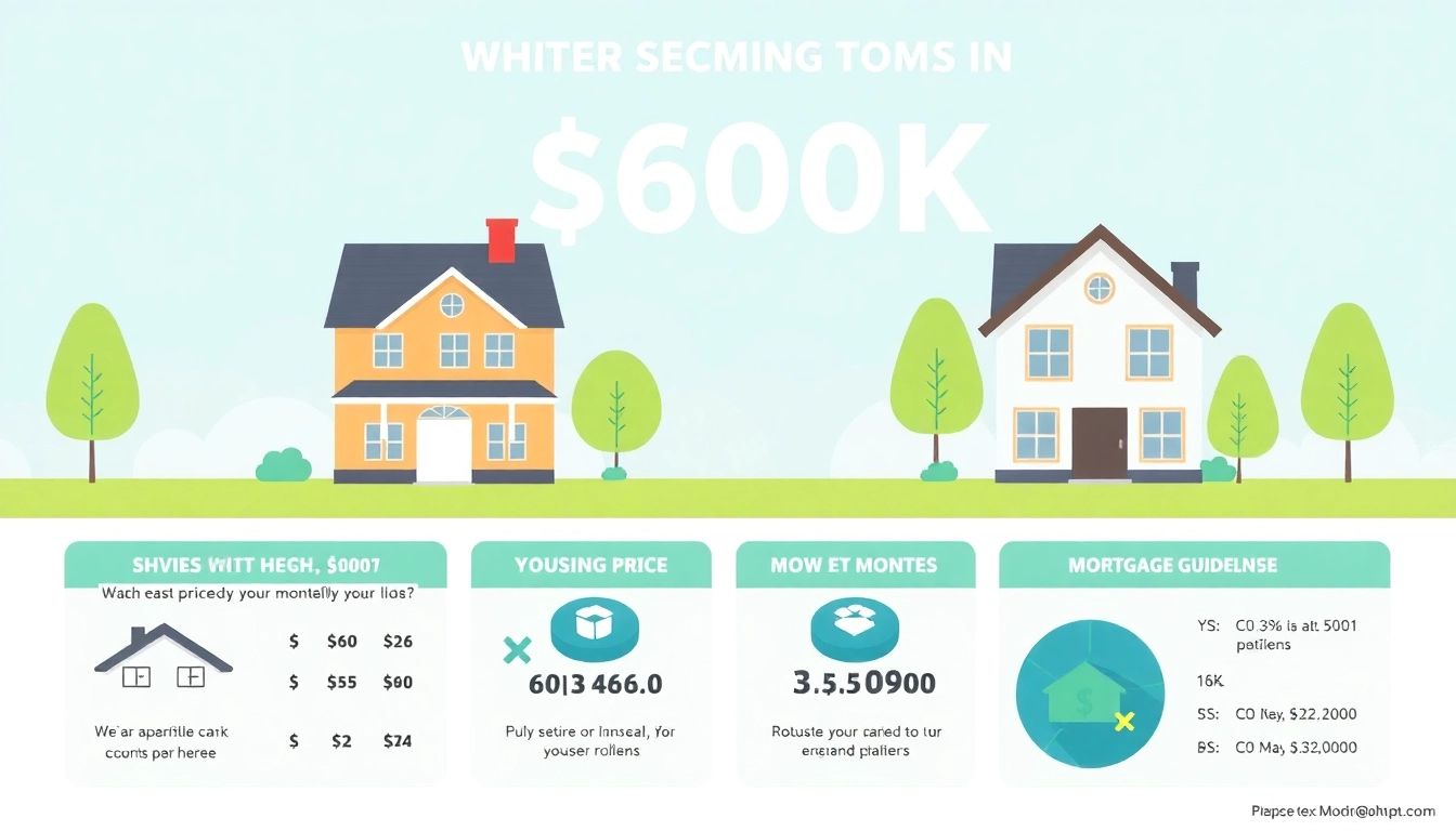 Visual guide on how much house one can afford making 60K, showcasing price ranges and financial tips.