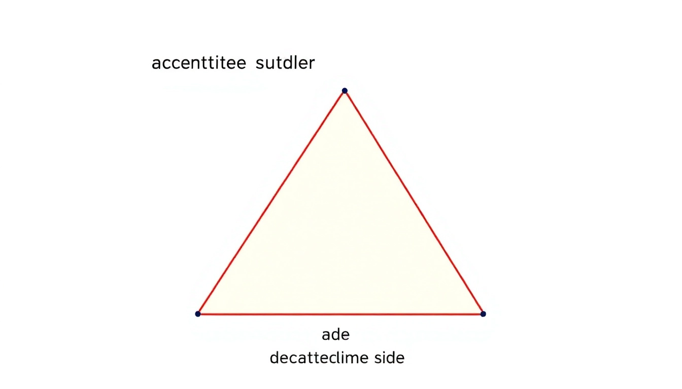 Visual representation of adjacent sides in a triangle, highlighting the connected edges at a common vertex for clarity.