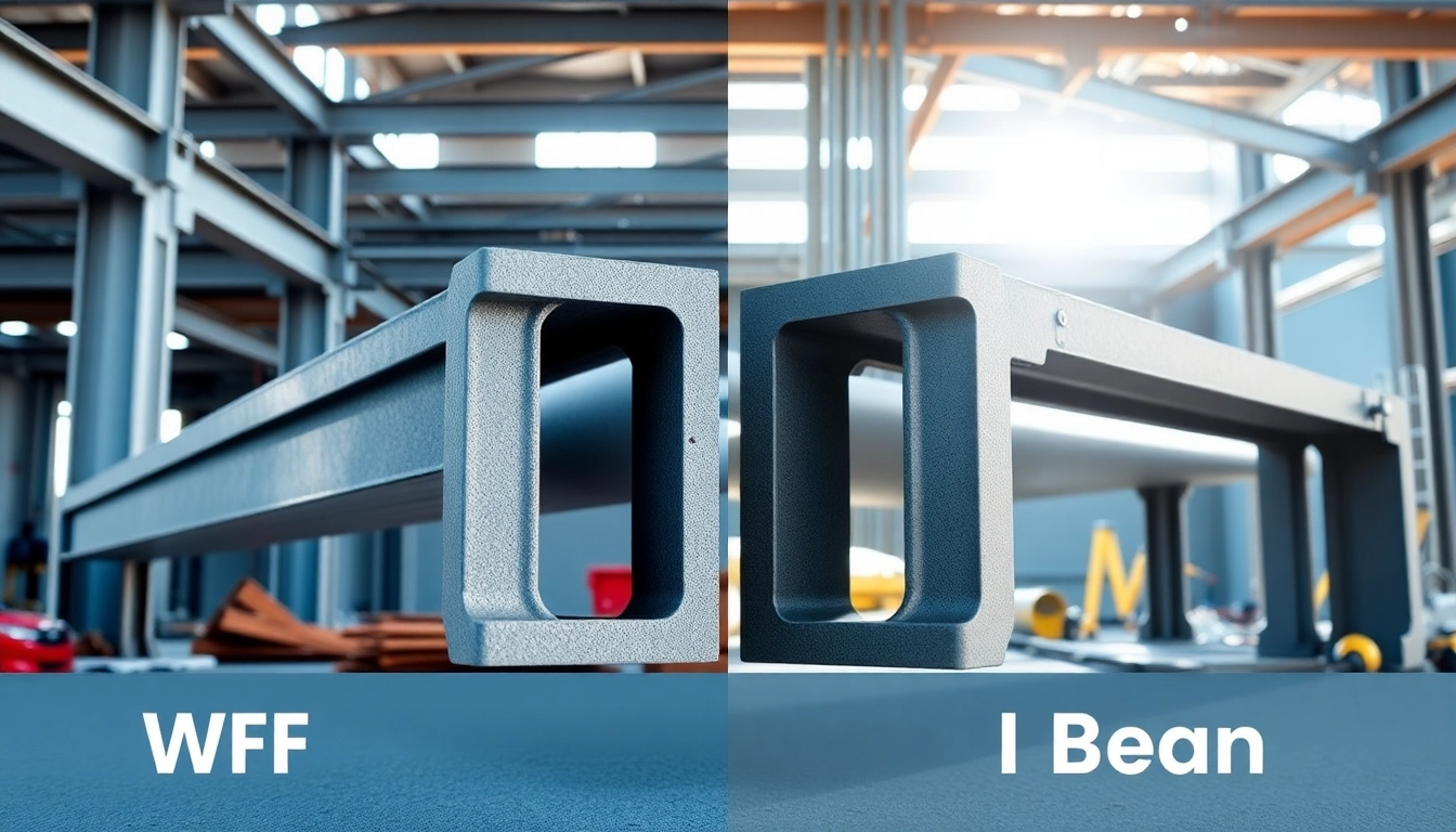 Compare the structural differences between wf beam vs i beam, highlighting their design and weight characteristics.