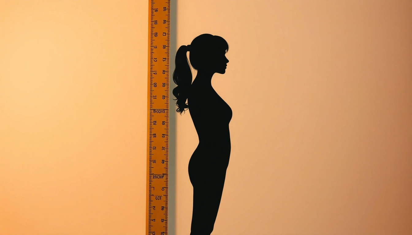 Converting 160 cm to fr by showcasing height measurement on a ruler with a silhouette for visual comparison.