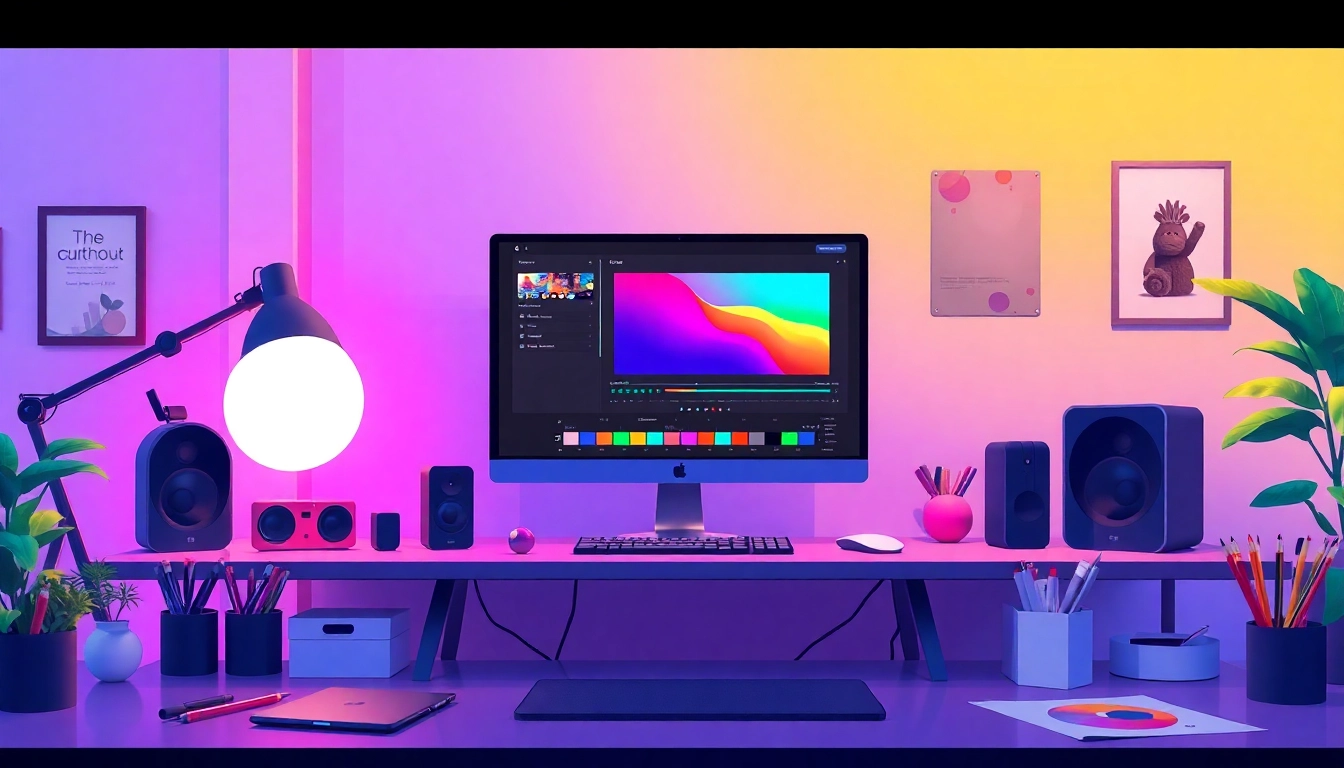 Using flexClip to edit videos effortlessly in a colorful and engaging workspace.