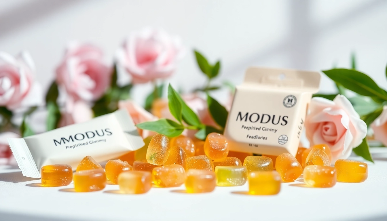 Reviewing Modus brand gummies with vibrant textures highlighting flavor variety and quality.