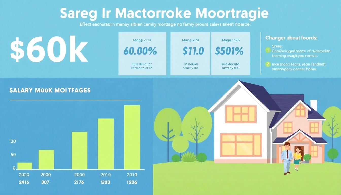 Visual guide on the 60k salary mortgage illustrating affordability and home options for families.