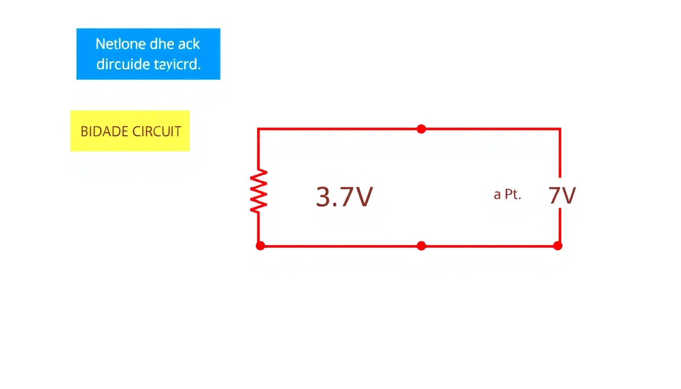 Diode voltage drop illustration highlighting the characteristic 0.7V drop across a silicon diode in a forward-biased circuit.