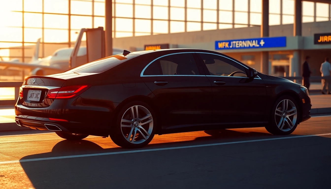 Experience seamless jfk airport transfers with a luxurious black car ready at JFK Airport.