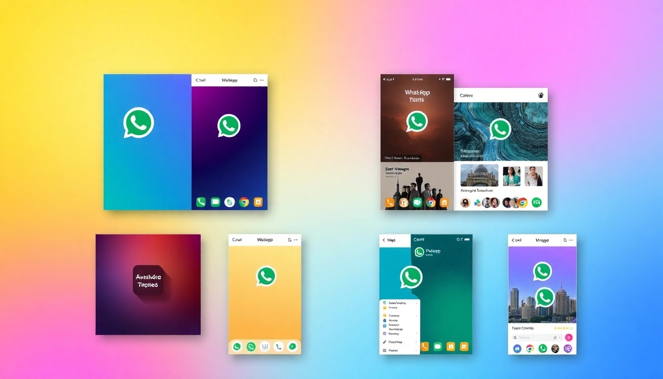 Showcasing the best GB WhatsApp themes with vibrant colors and sleek designs for enhanced user experience.