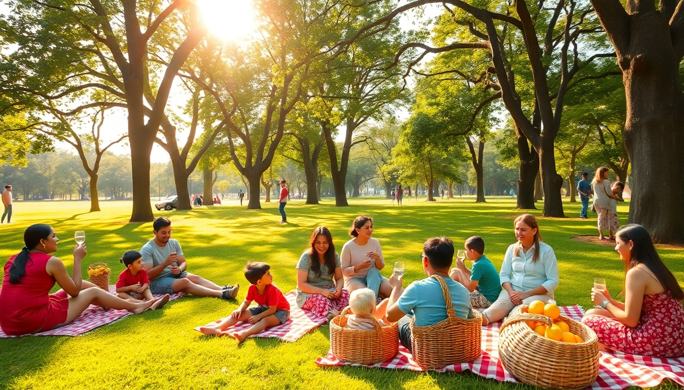 Enjoying a picnic spot in Mumbai filled with families and greenery, showcasing vibrant picnic setups.