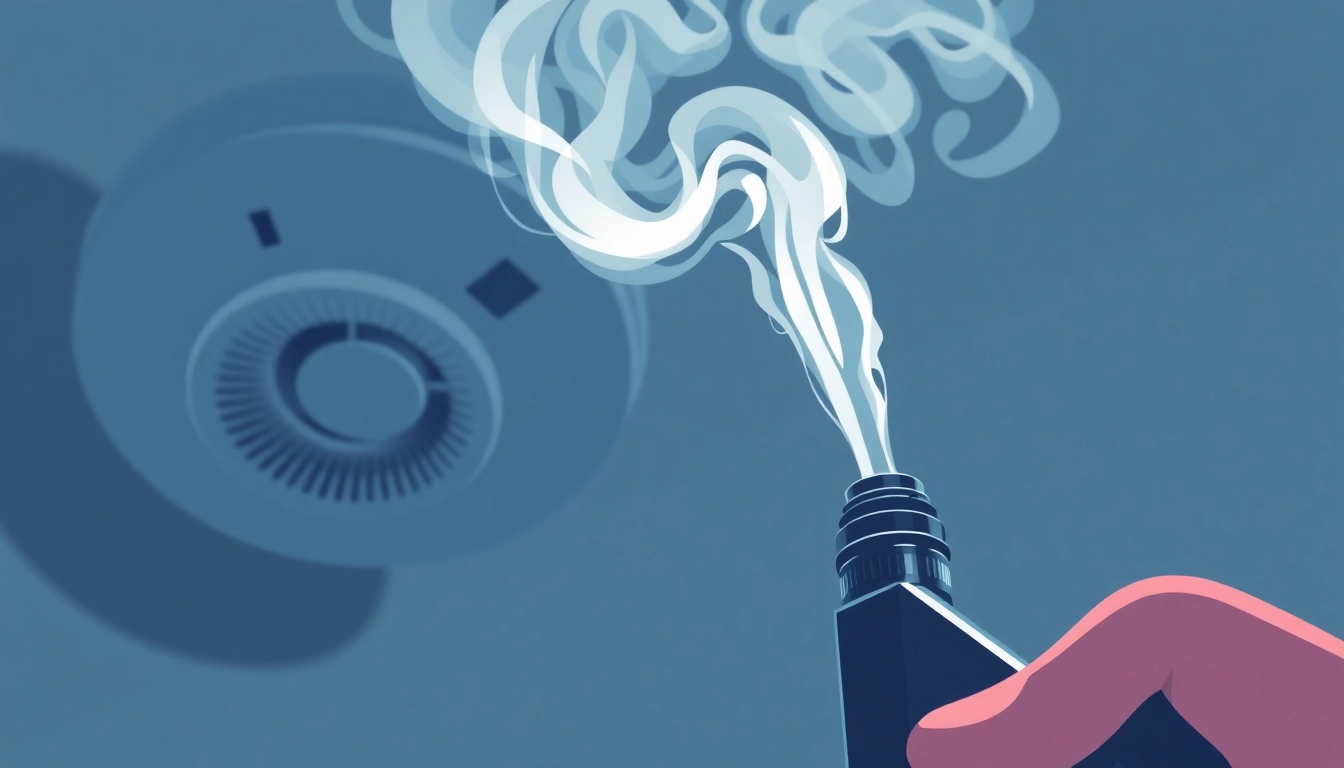 Understand how can vapes trigger fire alarms in this visual of vapor near a smoke detector.