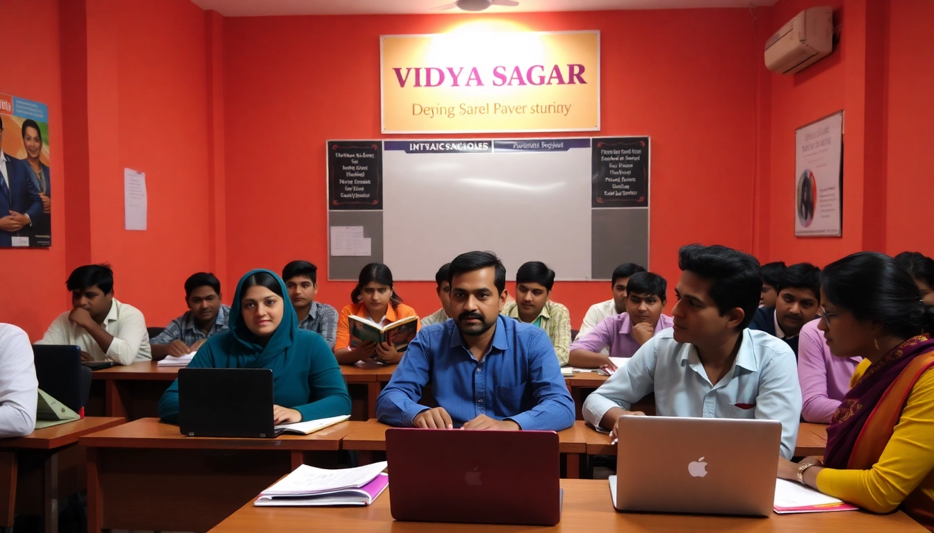 Learn about Vidya Sagar Institute CA fees with students collaborating in a dynamic classroom environment.