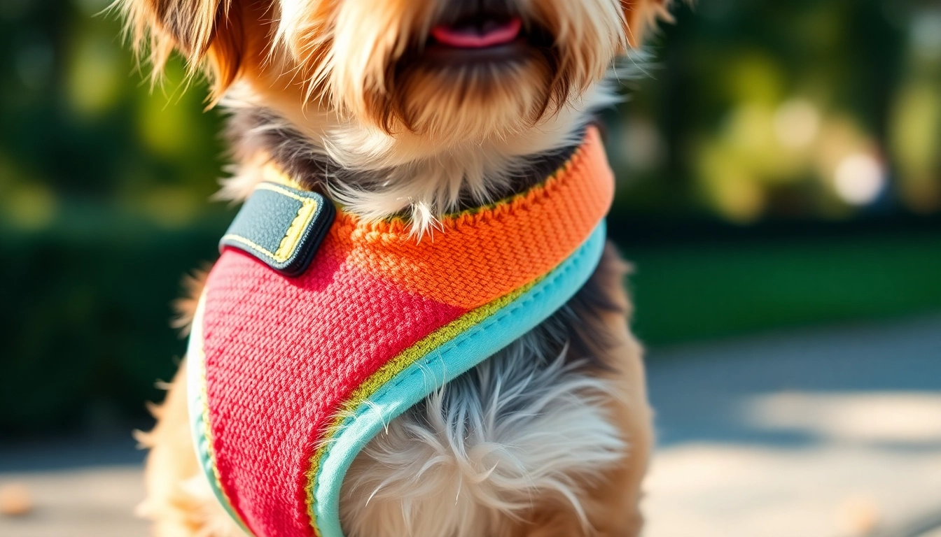 Adorable xxsmall dog harness fitted on a small dog, showcasing its vibrant color and quality design.