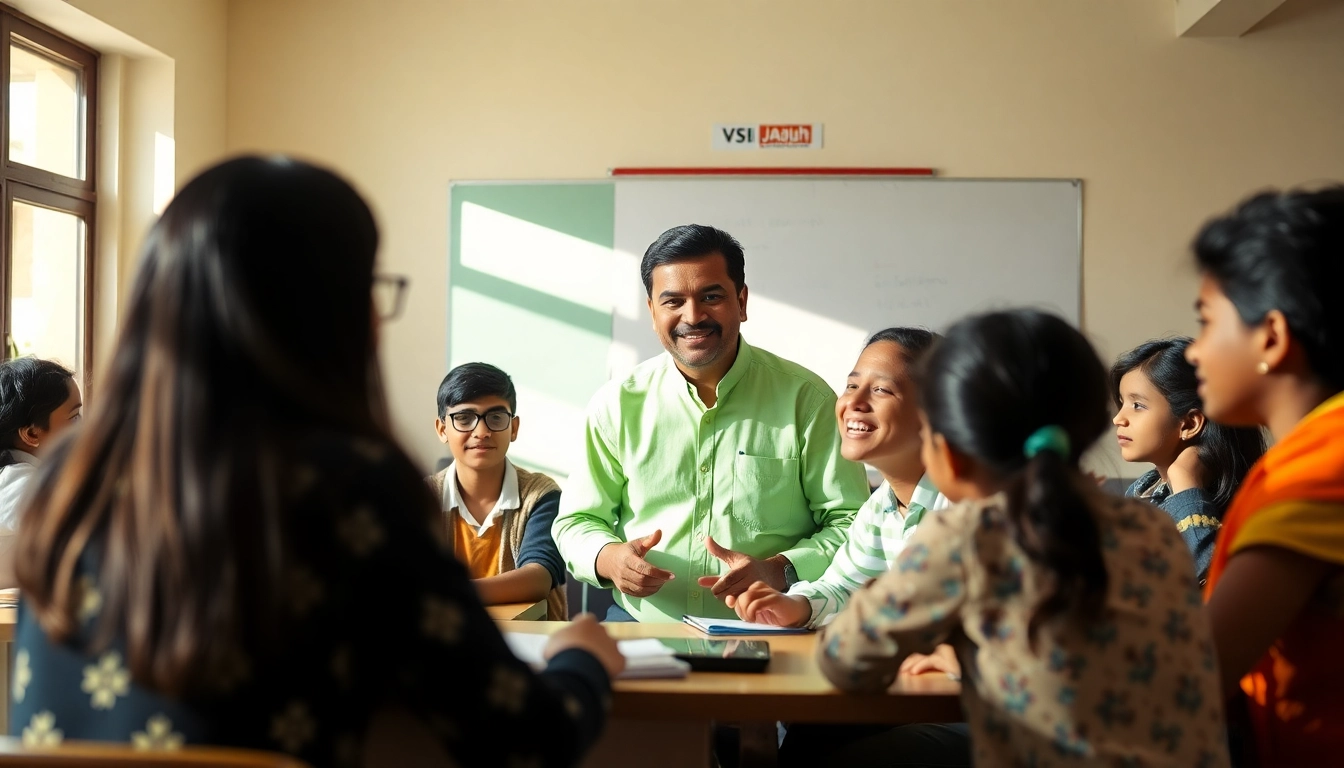 Students learning from a dedicated vsi jaipur faculty in an engaging classroom setting.