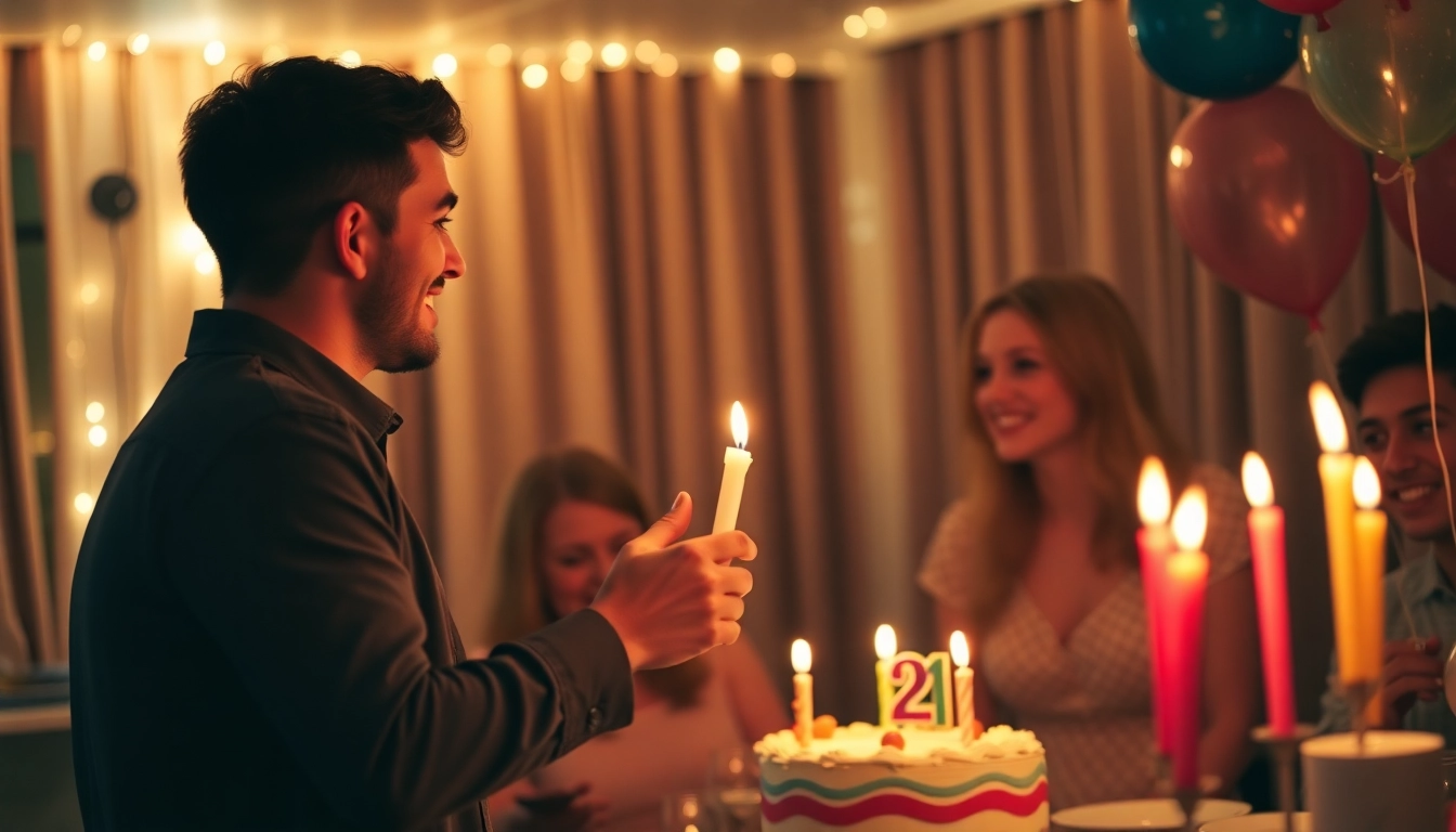 Heartfelt 21st speeches for best friend during a birthday celebration with warm lighting and decorations.