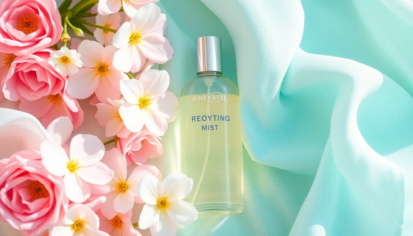 Learn what is body mist through a refreshing spray surrounded by soft flowers and fabric.