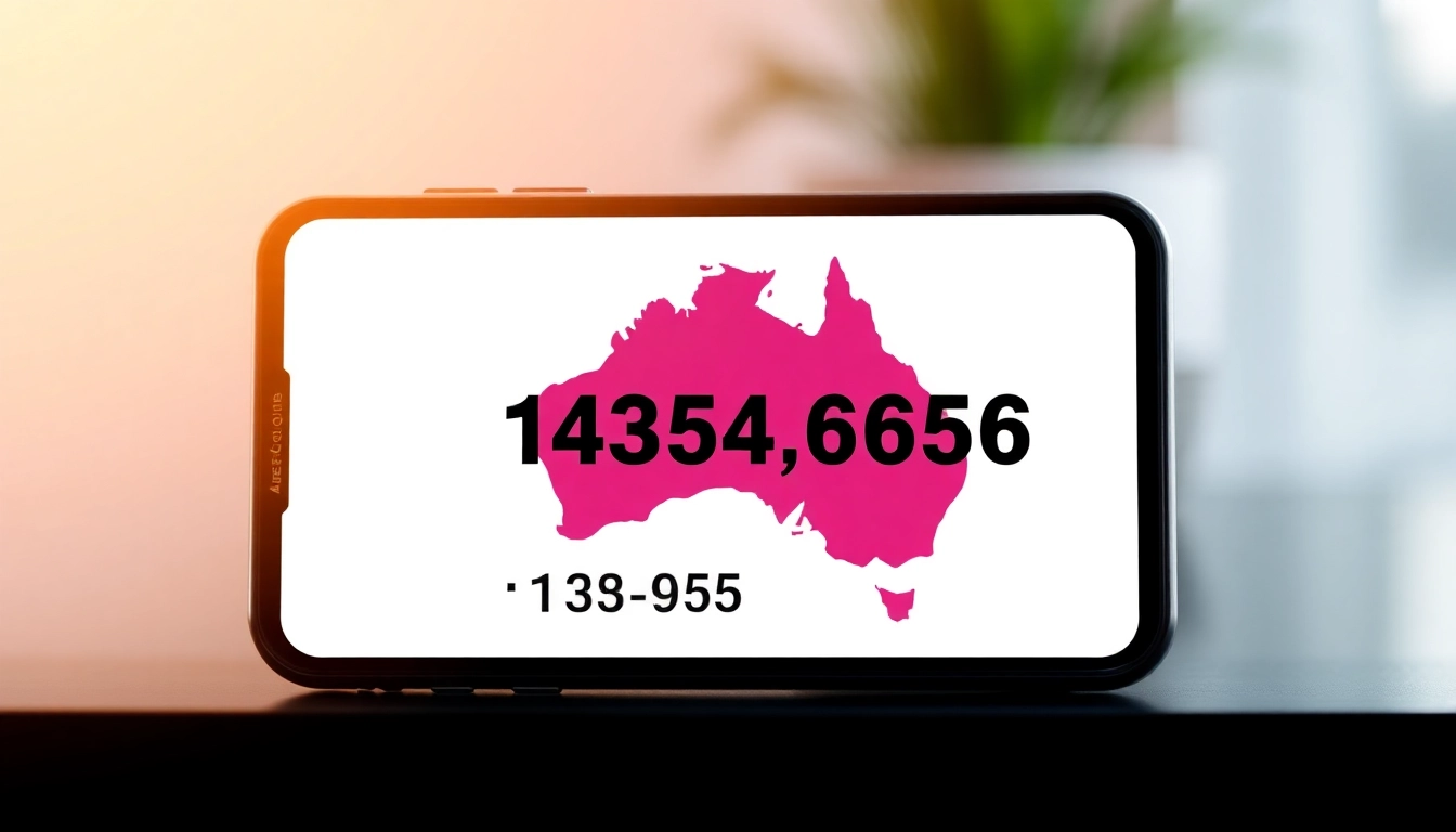 Showcasing a virtual mobile number Australia on a smartphone, emphasizing digital connectivity.