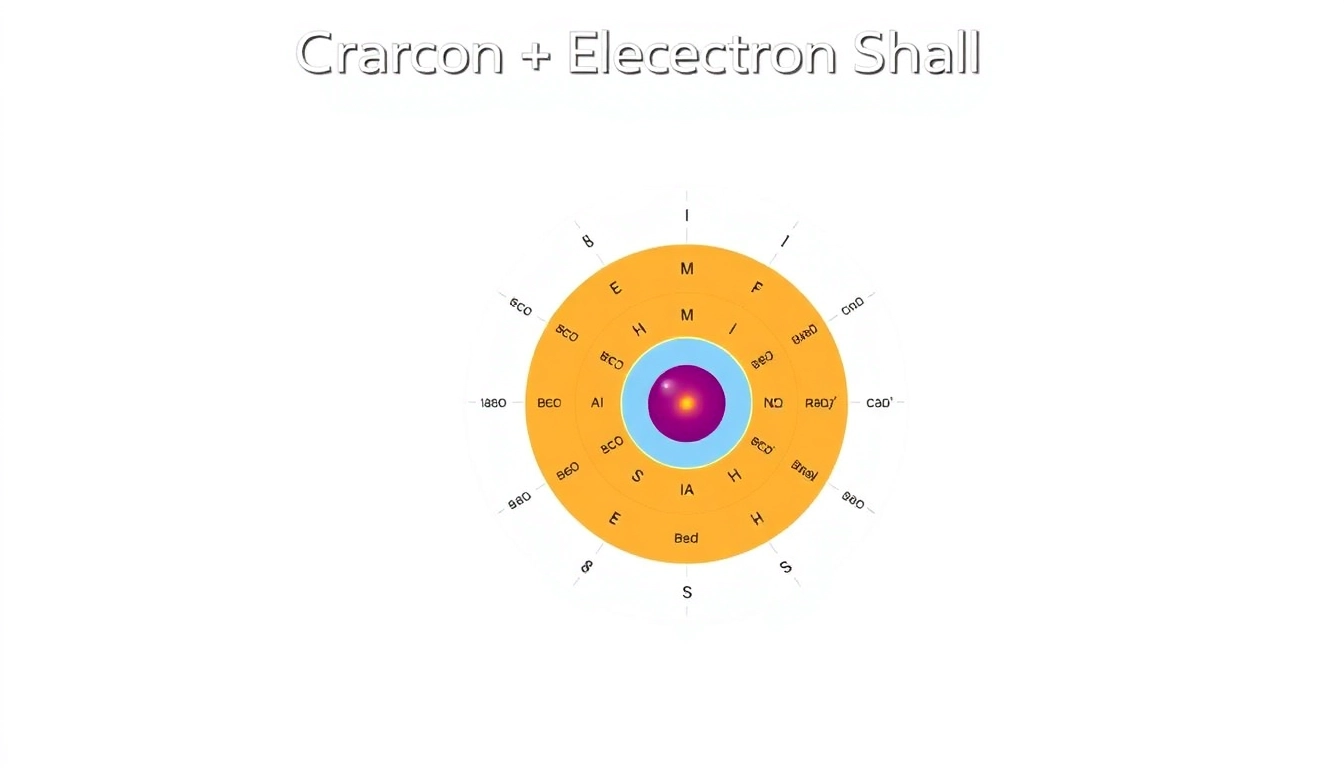 Diagram illustrating the carbon electron shell showing six electrons with two in the inner shell and four in the outer shell.