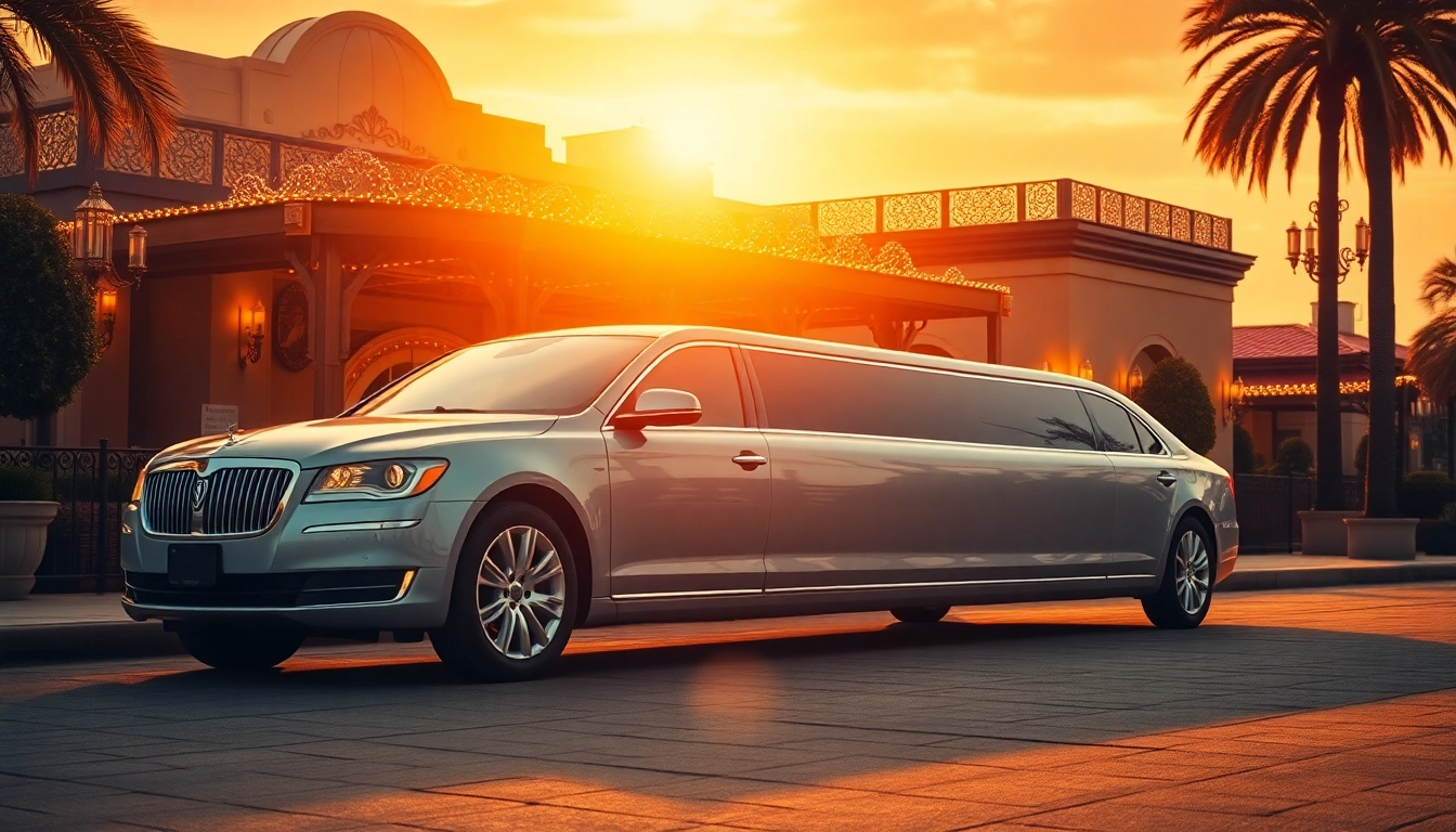 Showcasing how much does a limo cost to rent in style with a luxurious limousine outside an elegant venue.