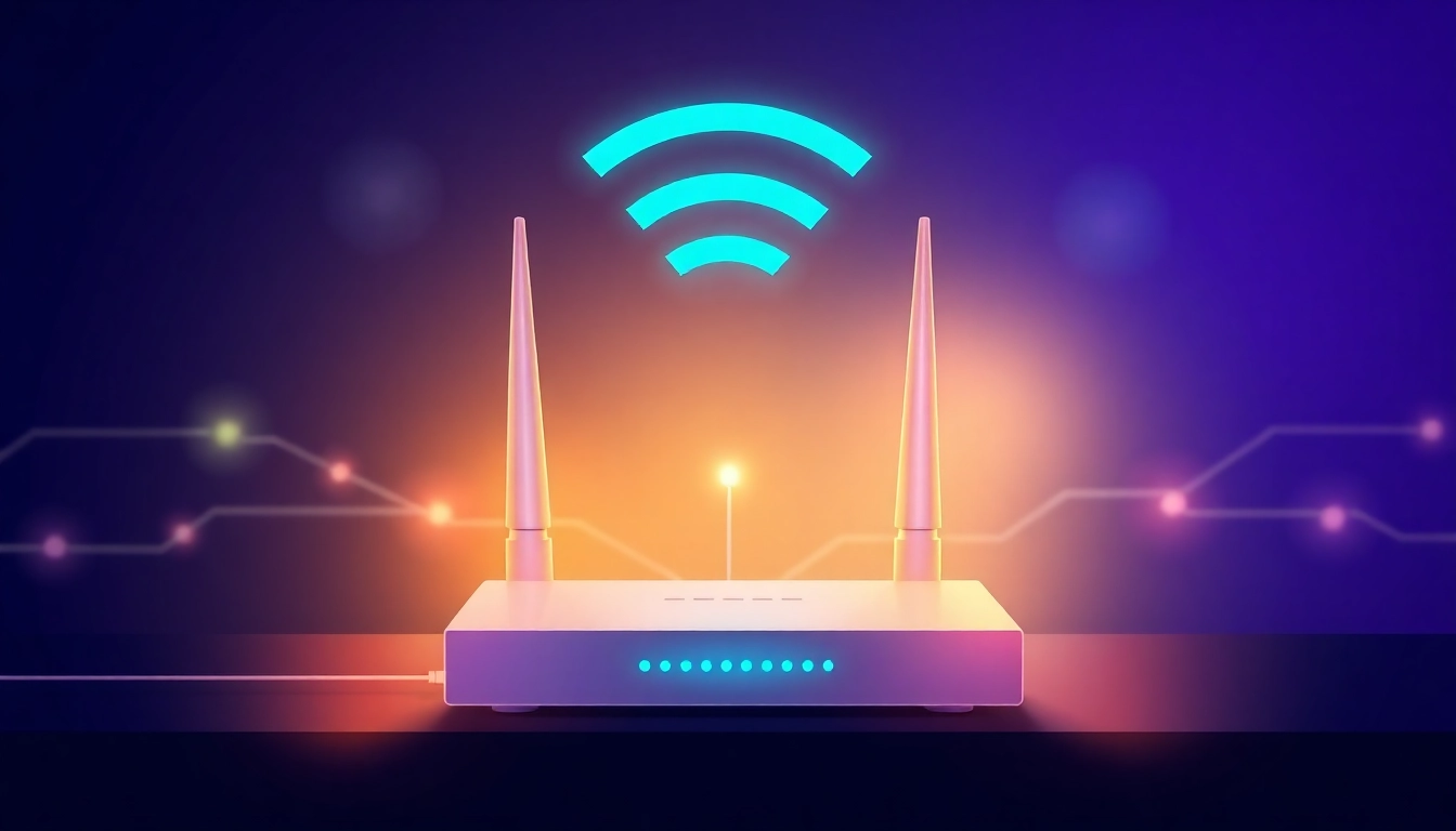 Understanding what is isp in wifi: a Wi-Fi router illustration demonstrating internet connection.