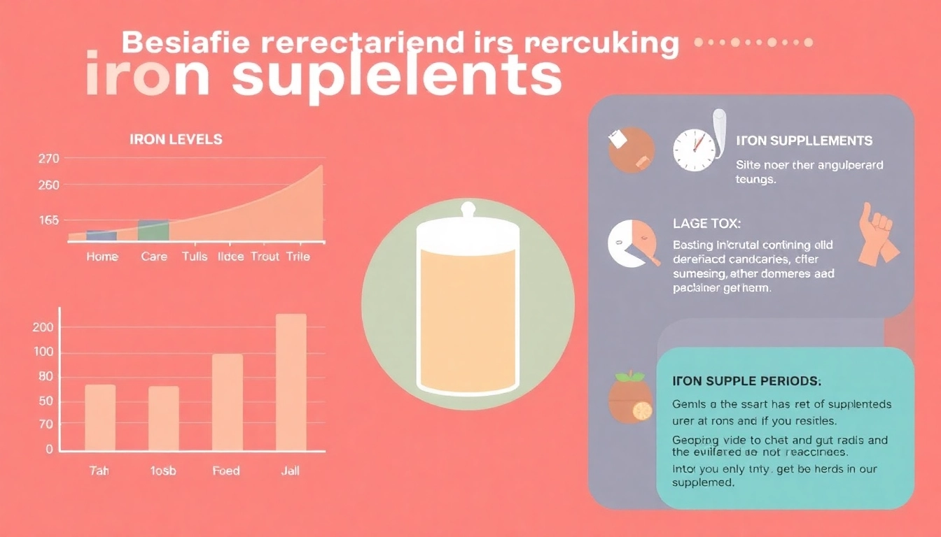 Infographic showing benefits of iron supplements on period and their role in preventing anemia.