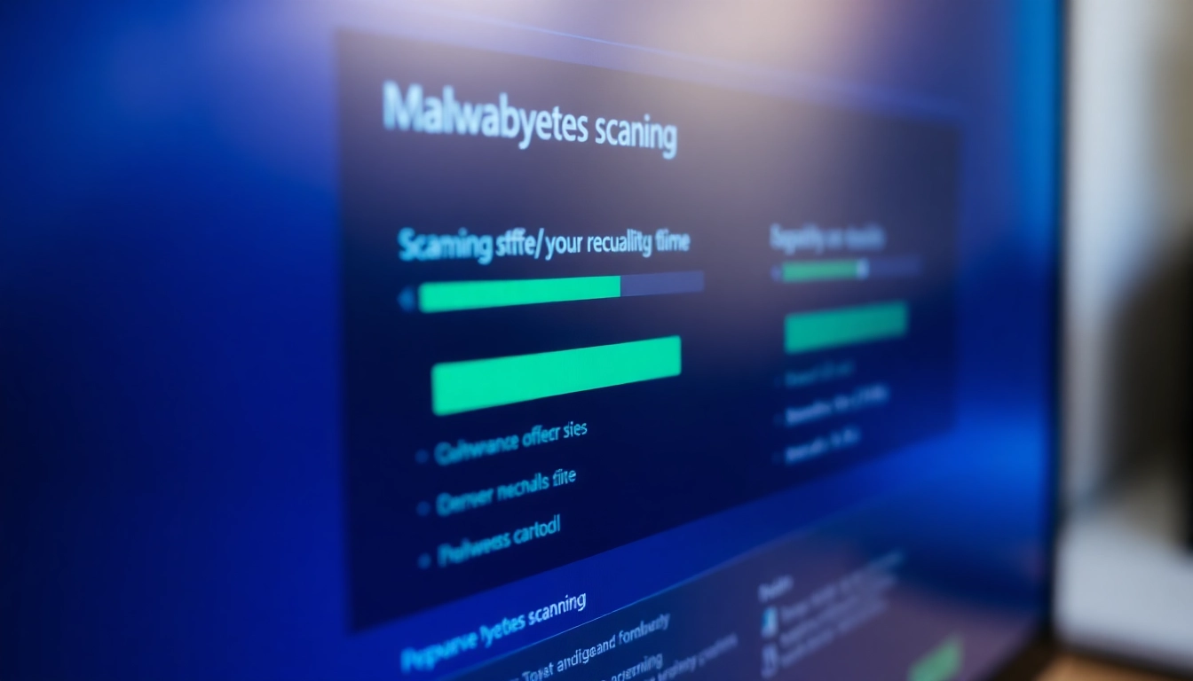 View of a Malwarebytes scan in progress, demonstrating how long does malwarebytes scan take with a clear progress indicator.