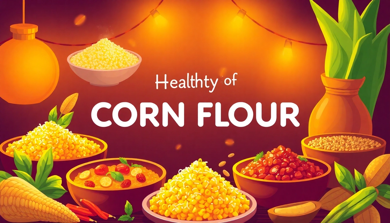 Explore the nutritional benefits of corn flour through vibrant dishes showcasing its health properties.