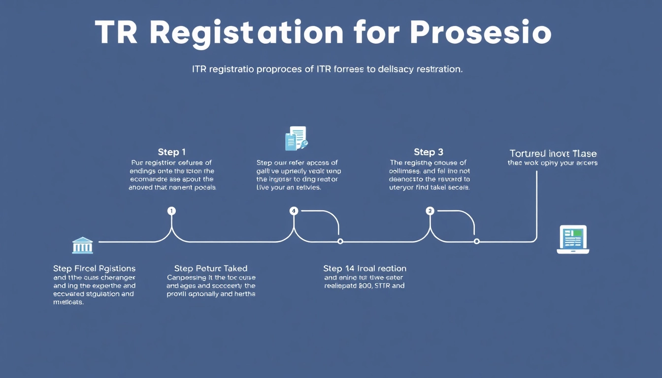 Illustrate the itr registration for individual process with clear steps and icons.