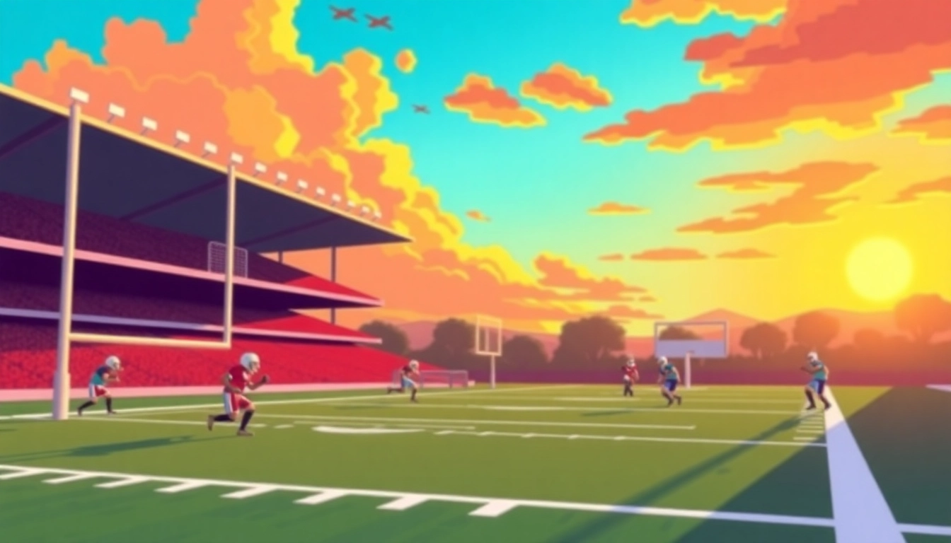 Experience exciting gameplay in retro bowl 3kh0 with pixelated characters on a nostalgic football field.