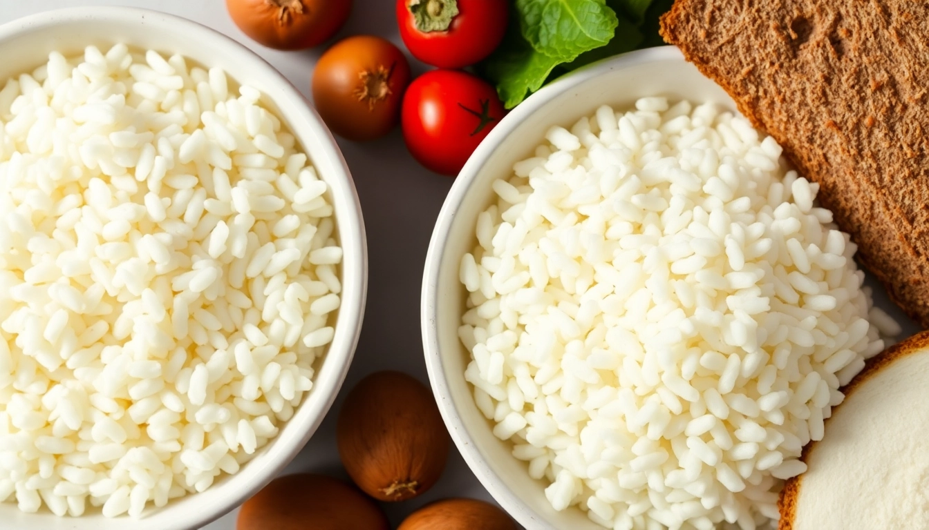 Assess the impact of white rice cause acne among various acne-inducing foods in a colorful spread.