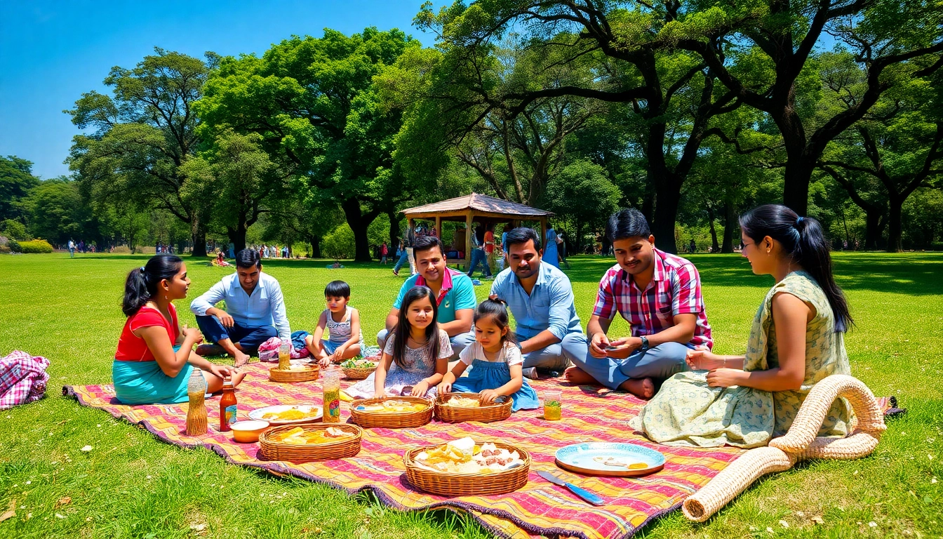 Enjoy a picnic at picturesque spots near Mumbai with families gathering, cheerful activities, and lush scenery.