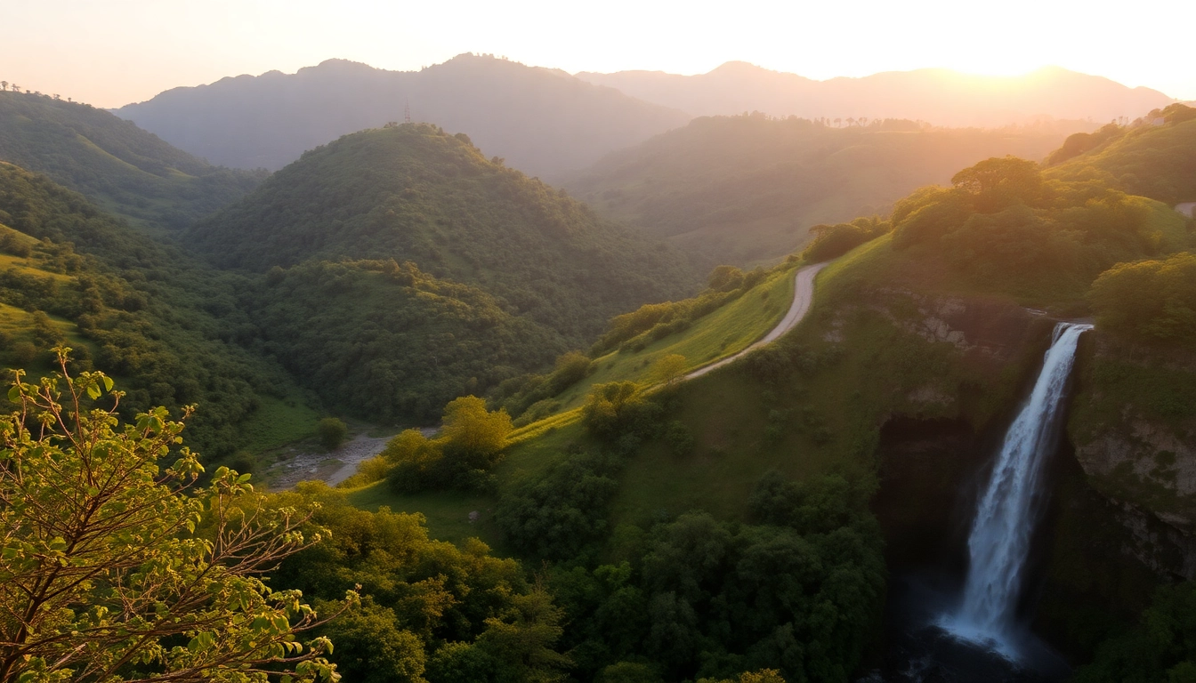 Discover the scenic places to visit in Neral, showcasing lush hills and a charming waterfall.