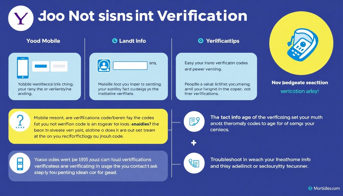 A detailed infographic illustrating solutions for yahoo not sending verification code, featuring troubleshooting tips and common issues.