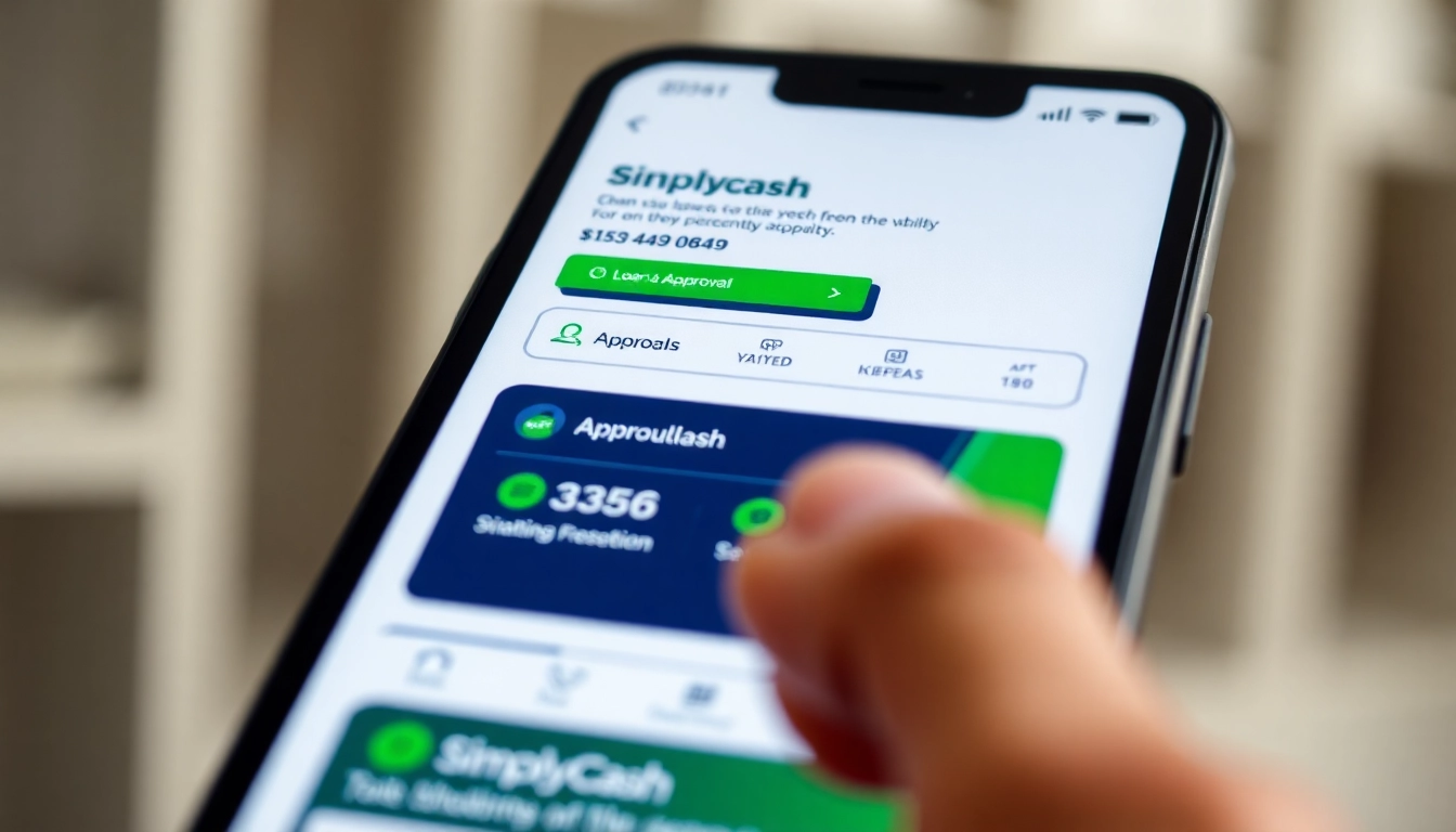 Apply for a simplycash loan through a user-friendly mobile application interface with clear options.