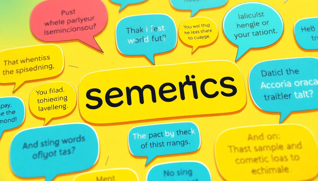 Understanding what are semantics through colorful text representations of word meanings and relationships.