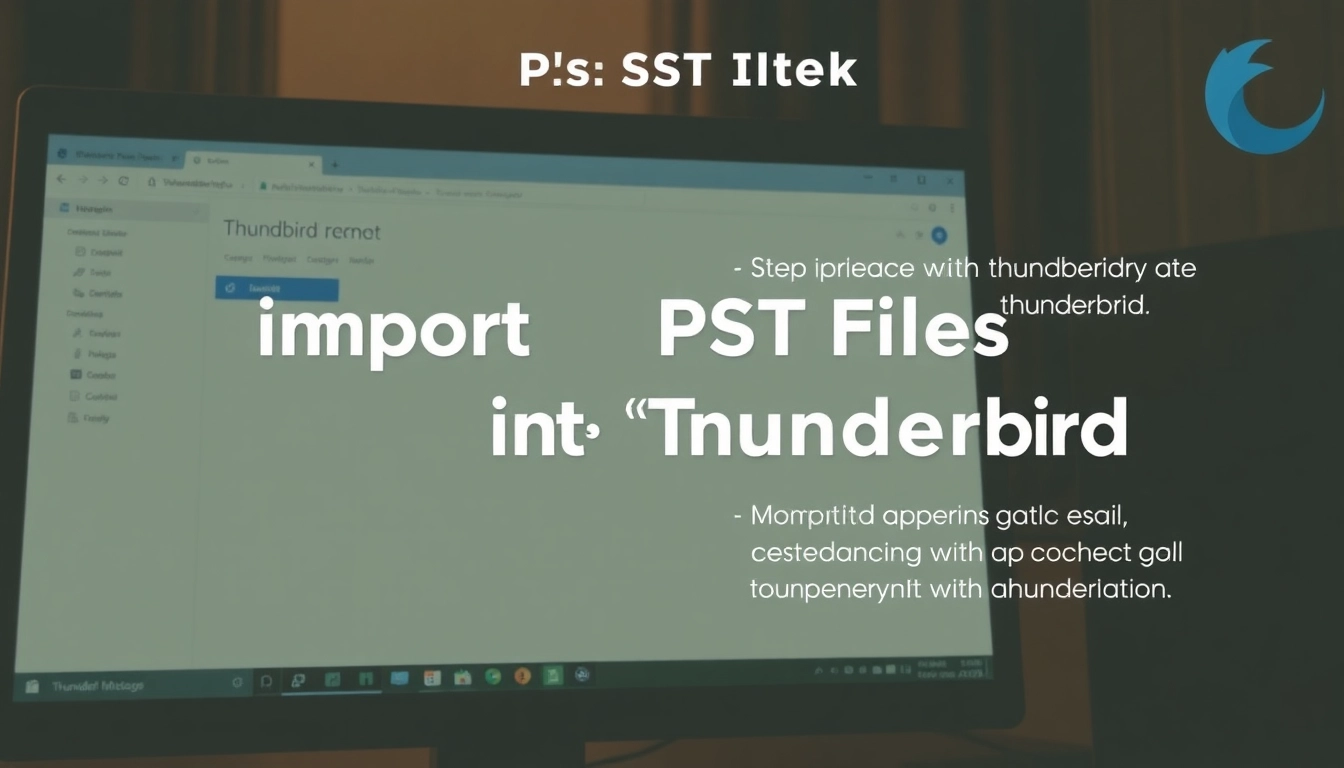 Guide on how to import PST to Thunderbird using easy steps and visual aids for clarity.