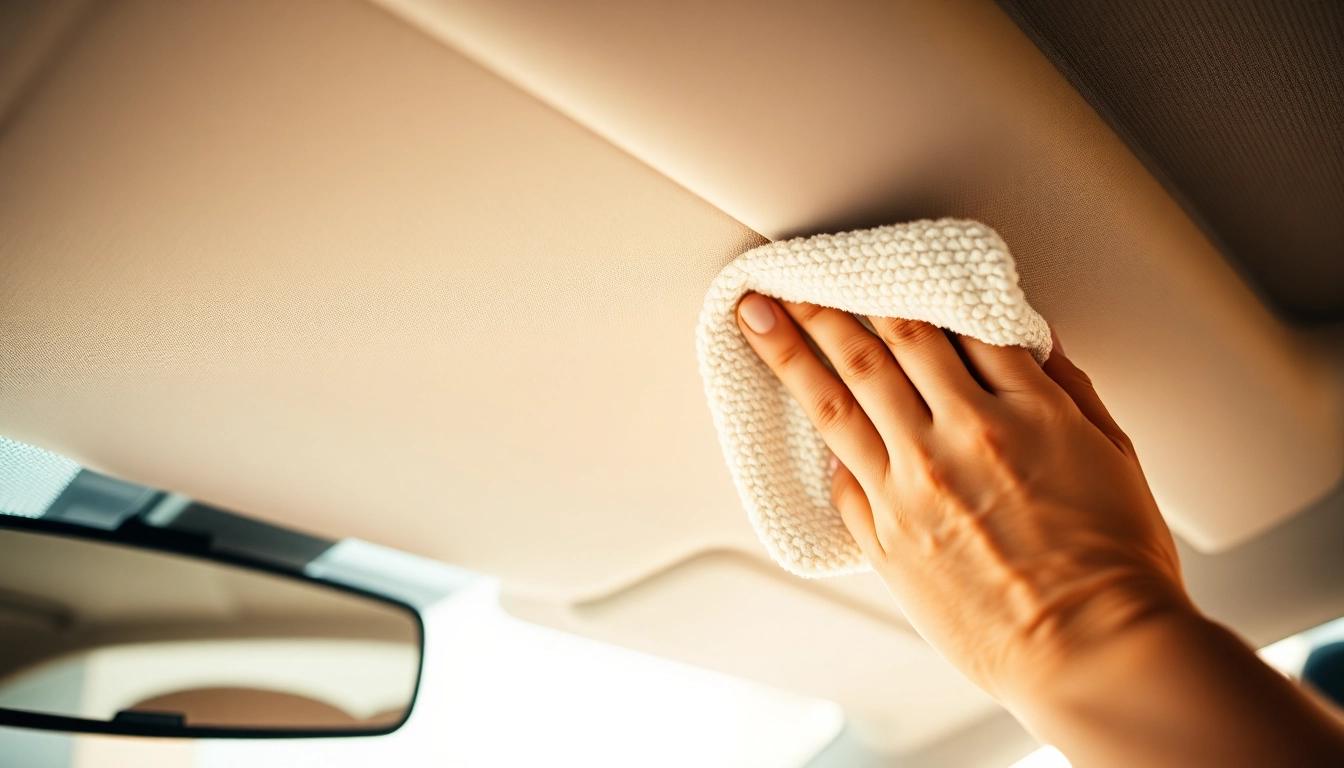 Learn how to clean roof lining in car with a microfiber cloth for a spotless finish.