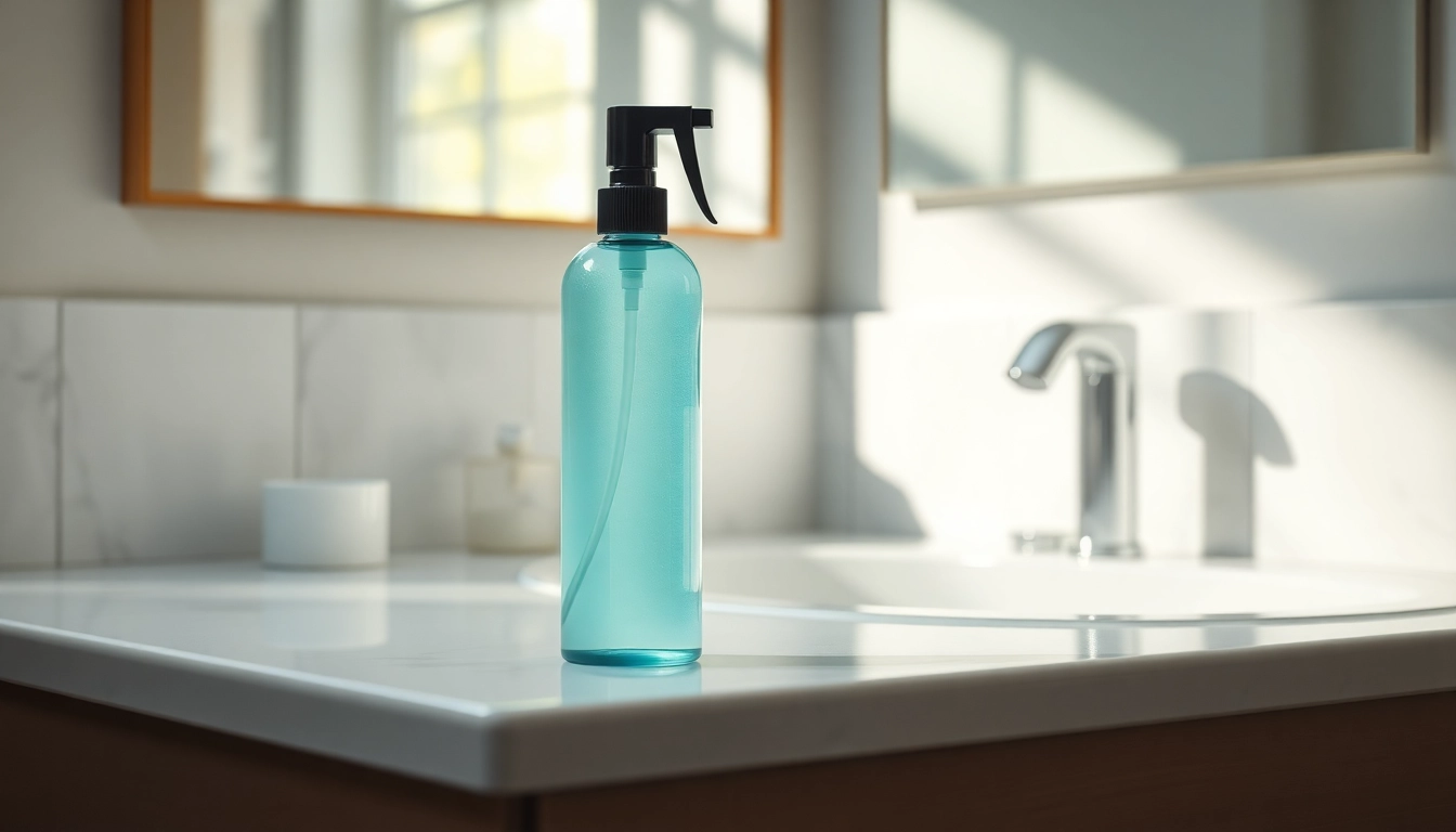 Discover what is body mist spray, showcasing a beautiful mist bottle amidst a serene bathroom ambiance.